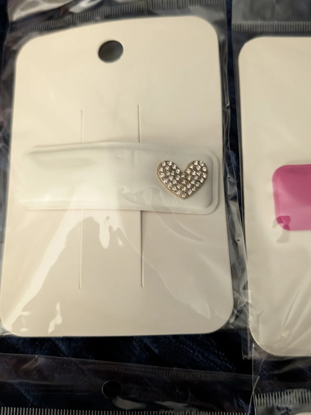 🦋 Pick 1 Rhinestone Heart Hair Berrettte
